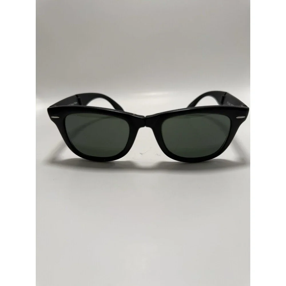 Ray Ban Folding Wayfarer Frame Sunglasses MATTE Black France W0670 VINTAGE B&L